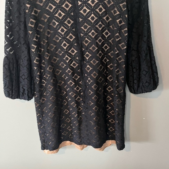 ANNA SUI x Anthropologie Corby Shift Dress Black Lace - Picture 8 of 13
